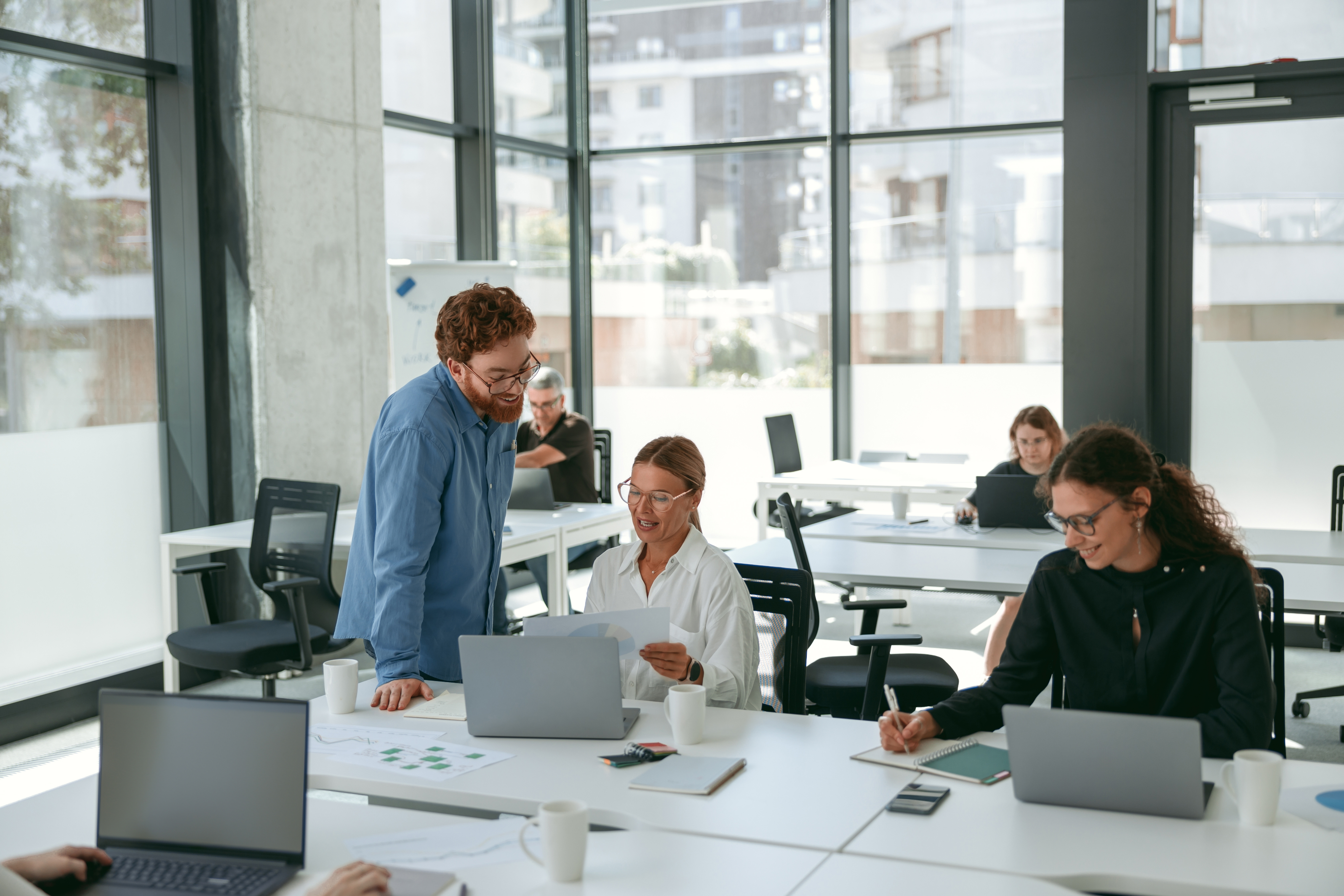 Office team working